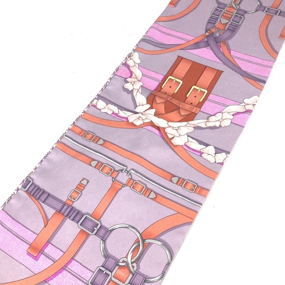 HERMES Maxi Twilly Scarf Silk Multicolor Accessory - Picture 11 of 11